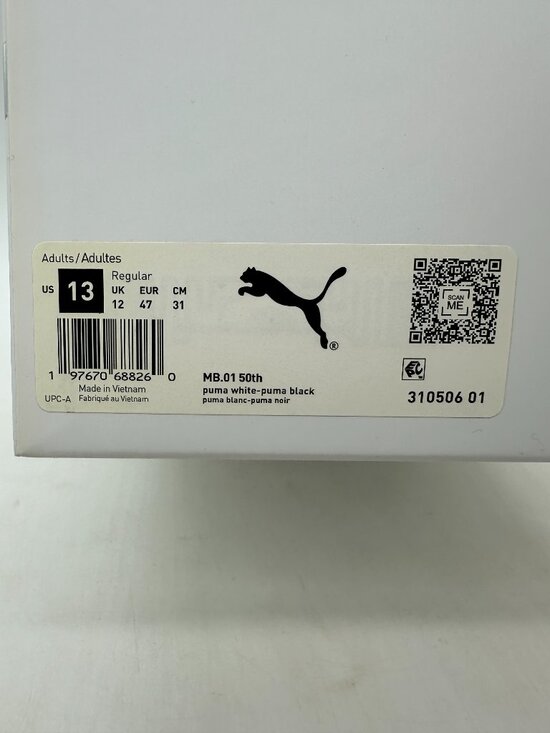 Puma MB.01 X LaMelo Ball Men\'s size 13 Footlocker White Basketball 310506 01